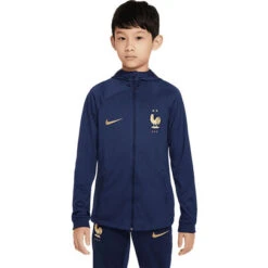 Nike Frankreich Strike Hooded Tracksuit Kinder -Fußballbedarf Rabatt 129666 5